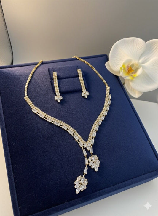 Elegant Crystal Necklace Set