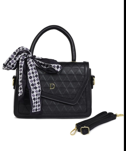Classic Black Quilted Handbag